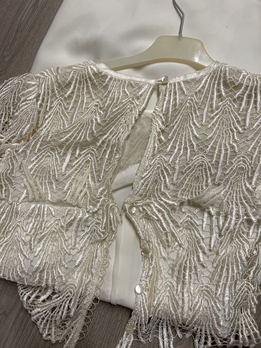 Rochie eleganta alb/crem