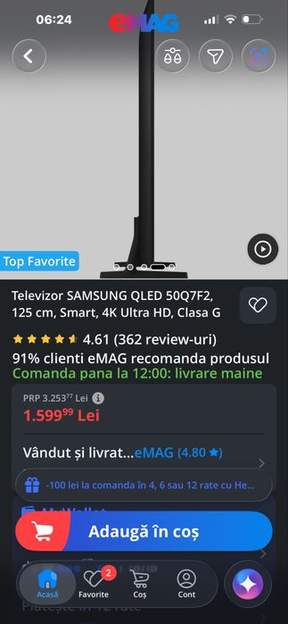 Tv Samsung 4k 125 cm cu garanție !