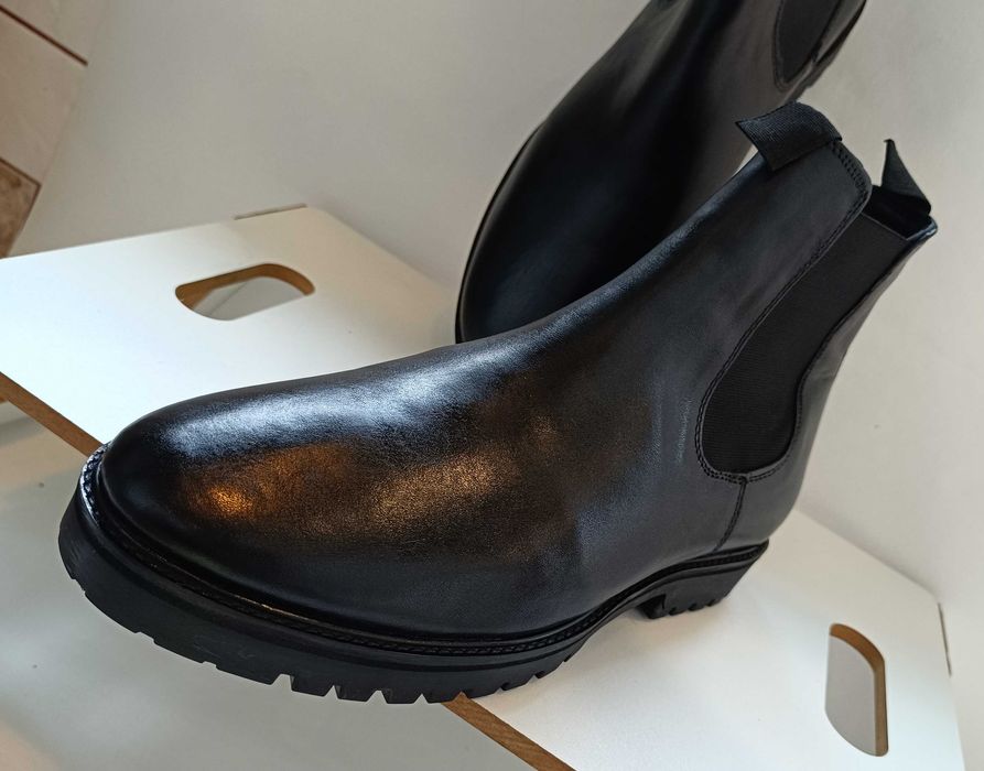 Ghete chelsea 43 plain toe premium ZIGN London piele naturala moale