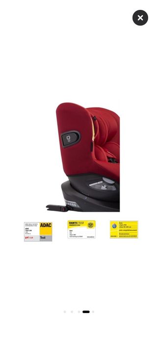 Scaun auto Joie i-Spin 360° Merlot - testat ADAC