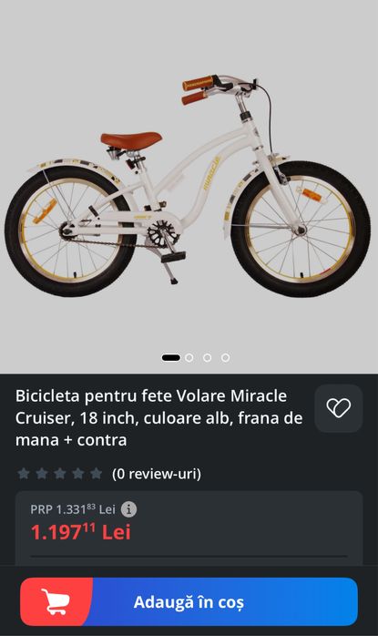 Bicicleta pentru fete Volare Miracle Cruiser