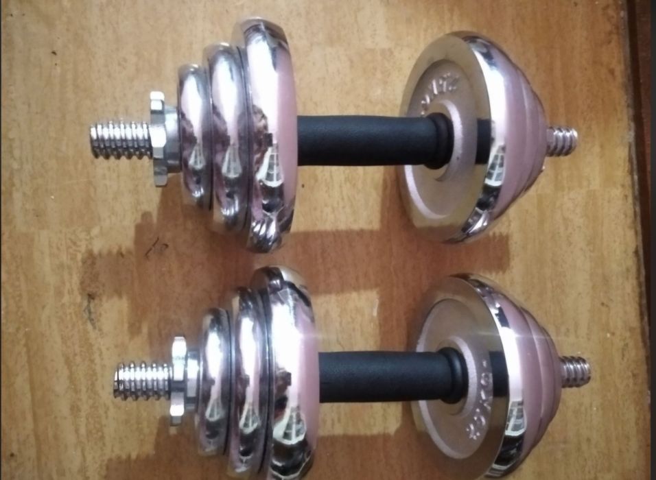 Хромированные разборные гантели 20-Kg