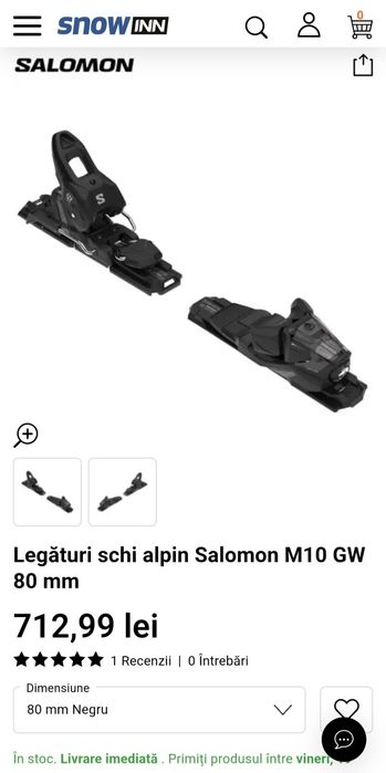 Legături noi schi, sky alpin Salomon M10 GW 80 mm