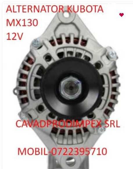 ALTERNATOR nou pentru  Tractor  KUBOTA MX130 12V