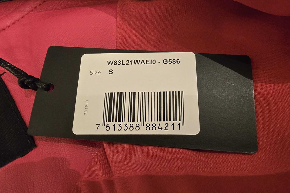 GUESS дамско кожено яке – Фуксия, S, НОВО с етикет!