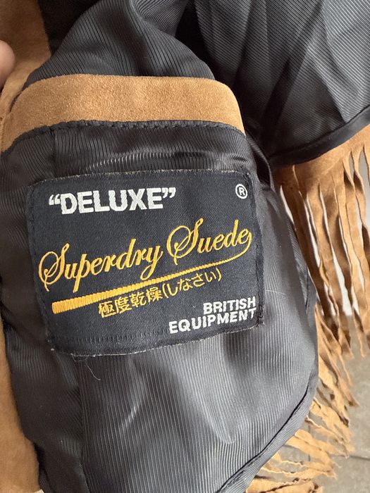 Geacă piele naturală întoarsă SUPERDRY Neonomad Fringe NOUĂ cu etichetă Mărimea S