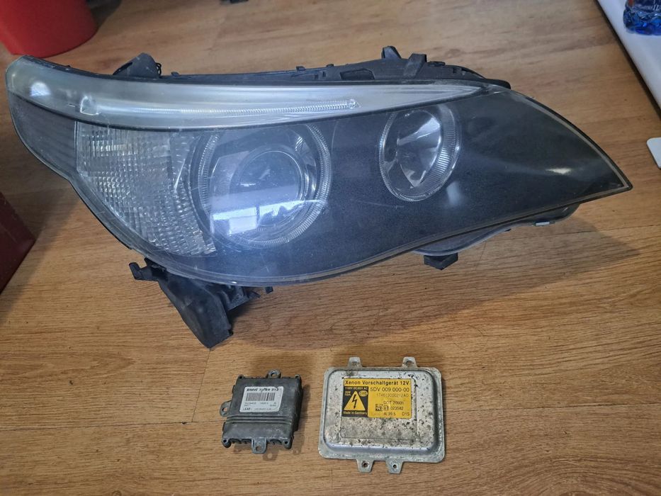 Far bixenon adaptiv dreapta ( cu defecte ) modul ballast xenon droser xenon adaptiv Originale BMW E60 E61
