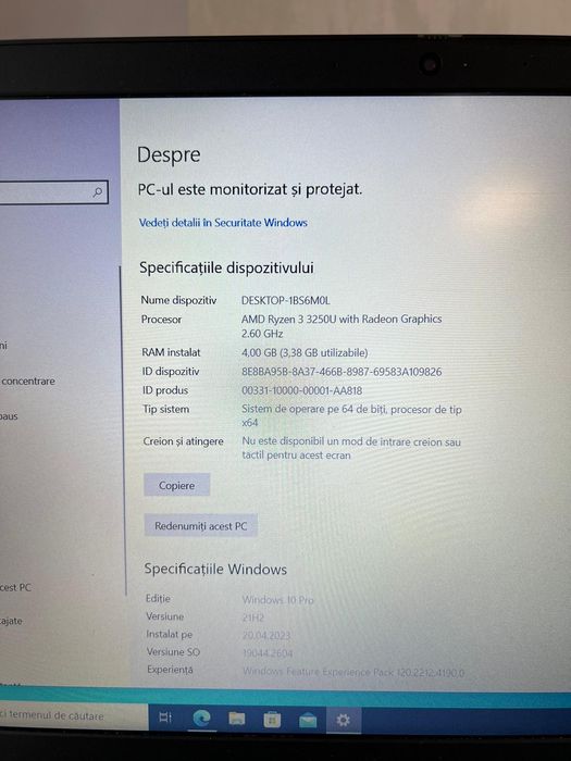 Laptop Lenovo IdeaPad 3 Amanet BKG