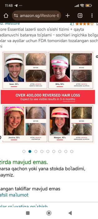 Restore hair growth system.