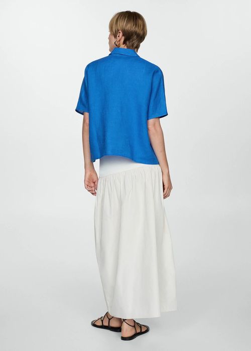 MANGO. Plus size. 100% лён. Женская рубашка