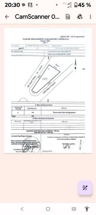 Teren intravilan Voluntari, ideal vila/casa, str. Aurel Vlaicu