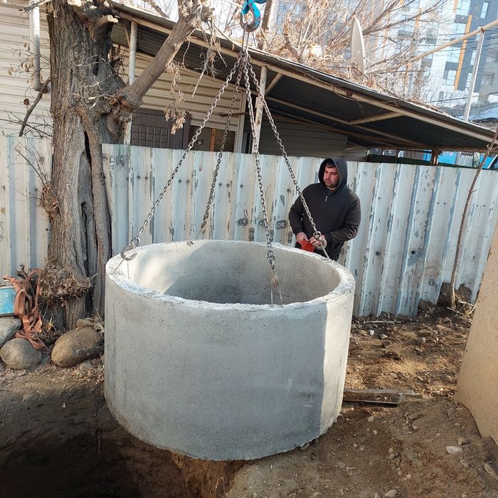 Монтаж септика из жб колец