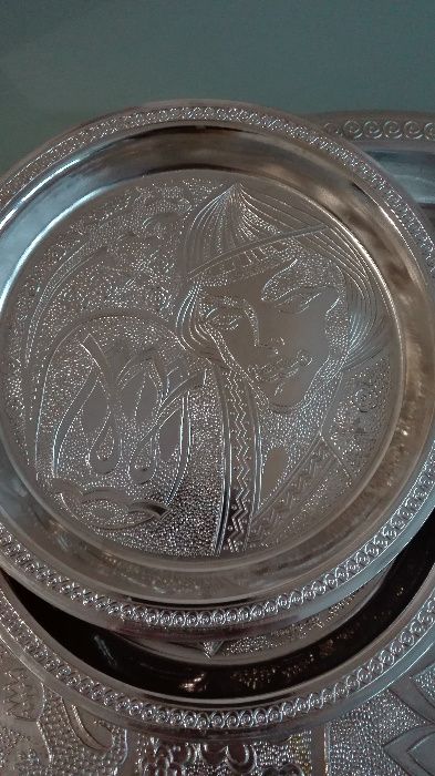 Руски метален сервиз за торта "Каменното цвете"