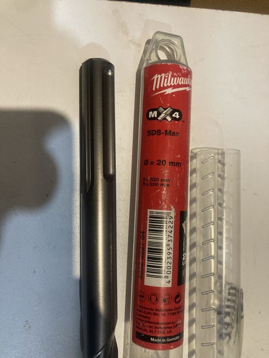 Burghiu Milwaukee Sds max 20x340mm Nou Germania 4 cutite