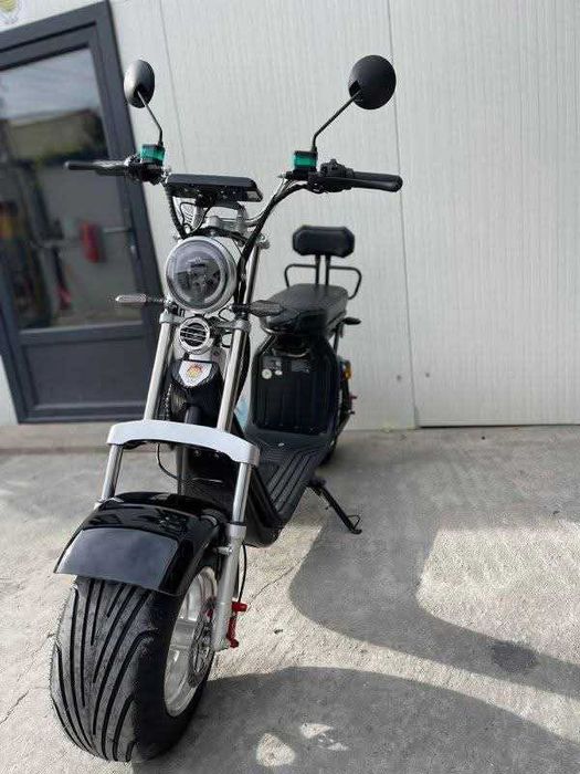 Scuter electric/Scuter Harley argint 1500W
