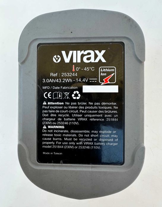 Virax 251844 Зарядно и Virax 253244 батерия 14,4V 3.0Ah