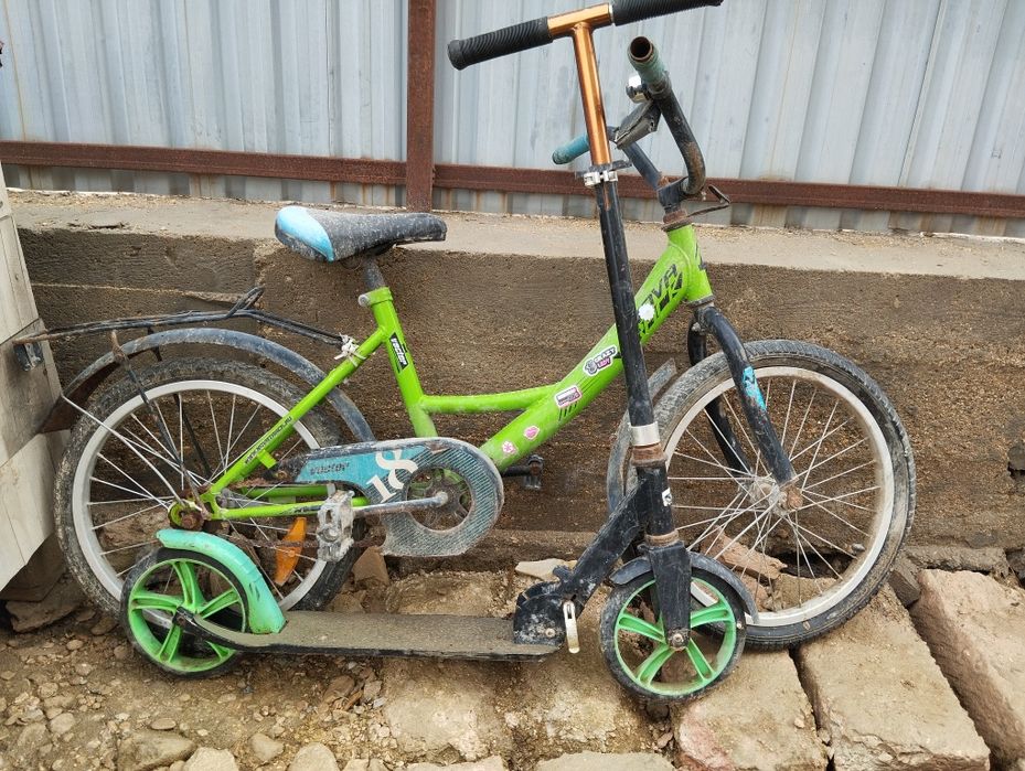 Продам велик и самокат детский