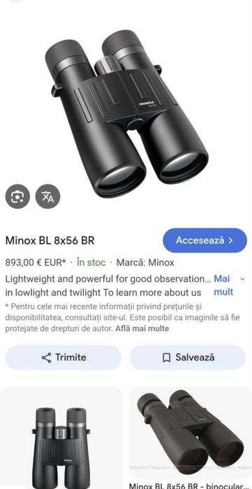 Binoclu Minox BL 8x56 BR