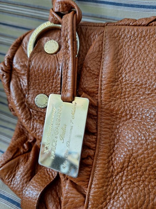 D&G кафява кожена чанта