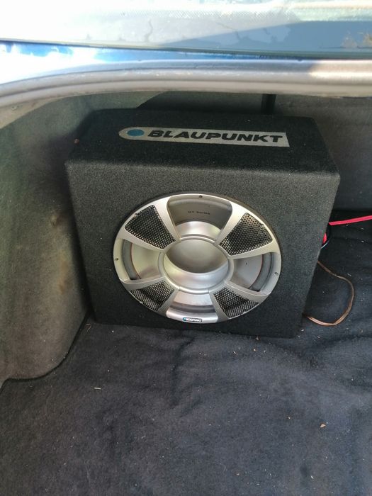 Subwoofer auto blaupunkt gtb 1200 plus amplificator ground zero gzra 2200x