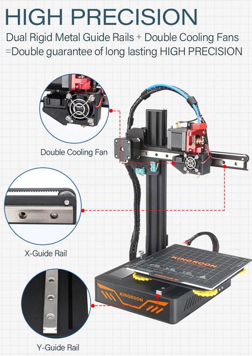 Imprimanta 3D KingRoon pentru polimeri PLA/WOOD/TPU, Noua ambalata!!
