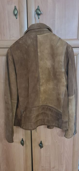 Jacheta maro din piele intoarsă Stradivarius