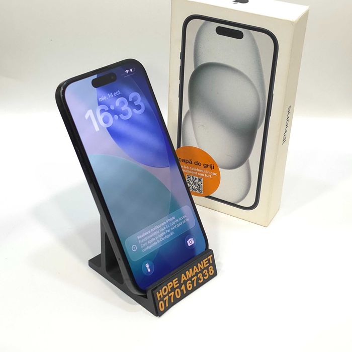 Hope Amanet P8 iPhone 15 128GB / Baterie 100% 72 Cicluri de incarcare