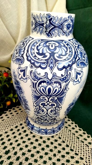 Съд с капак Делфтска керамика