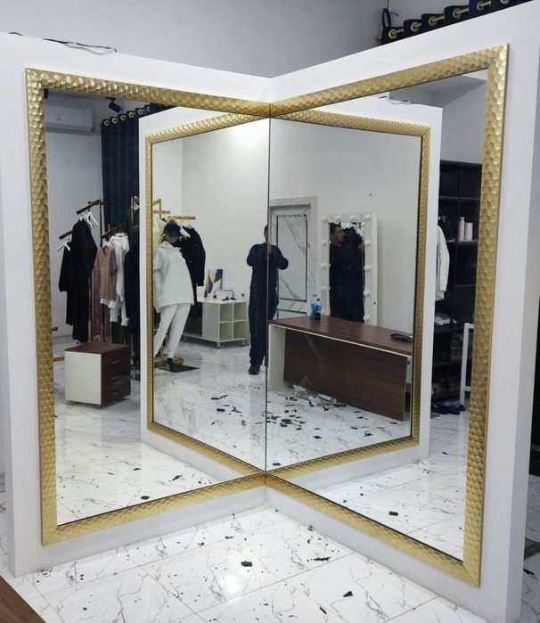 Ойна кесиш урнатиш Зеркила Ромбик Витрины полка тош ойна.