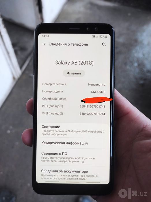 Samsung A8 hotirasi 32 gb