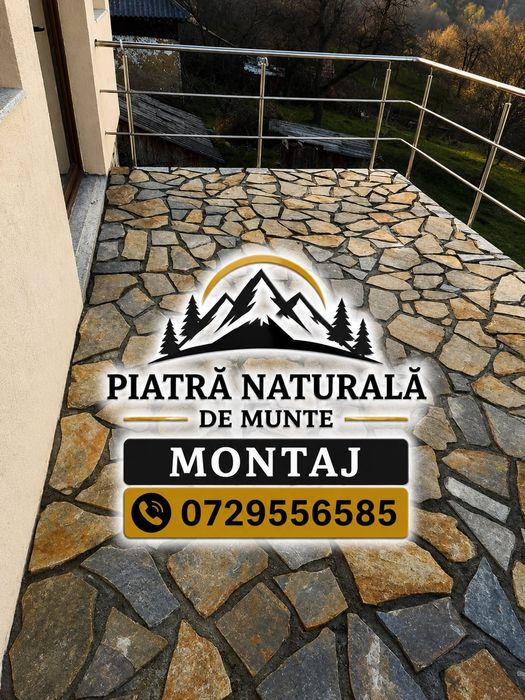 Piatra naturala de munte si montaj