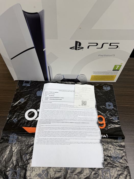 1TB Playstation 5 DISC Slim PULSAR гаранция ДО 2025 г. White