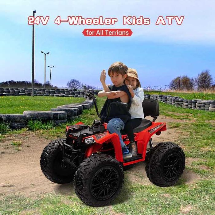 ATV electric Kinderauto MonsterQuad, 4x 100W, 24V 14Ah, RED