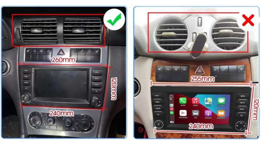 Мултимедия Android CarPlay за Mercedes CLC, W203, W209, W463 + Камера