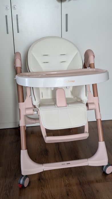 Scaun de masă 2 în 1 Peg Perego Prima Pappa Follow Me - Mon Amour (Roz)