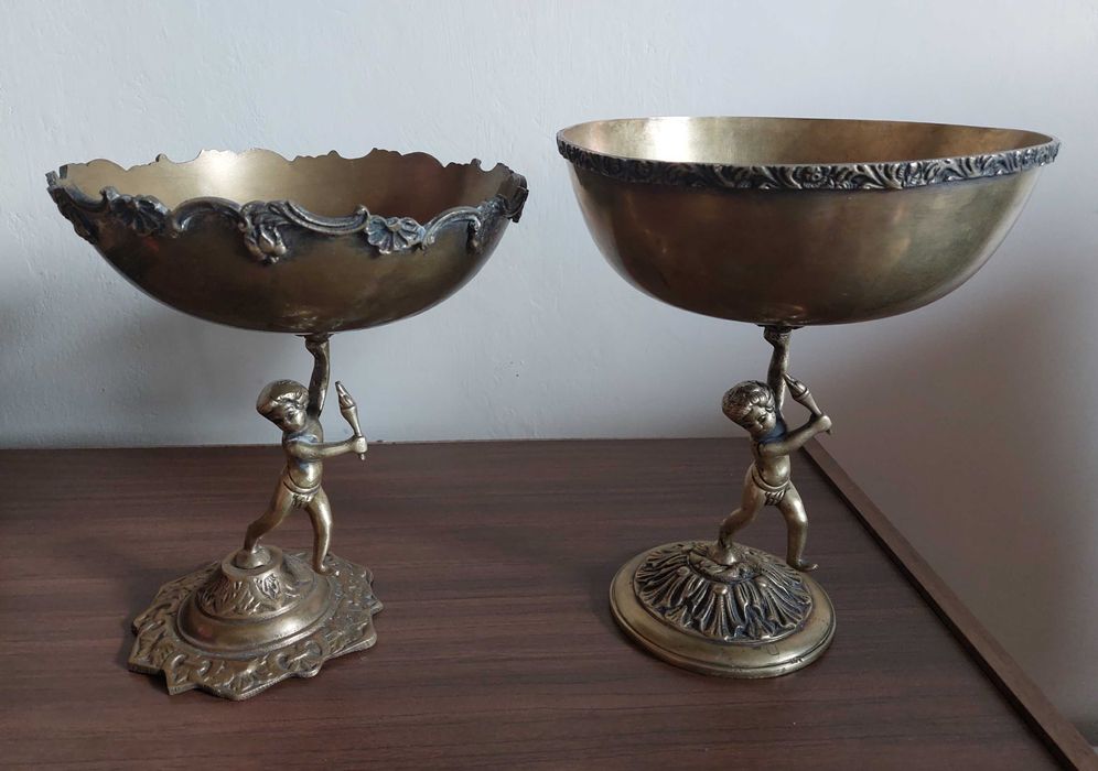 Ваза Путти Конфетница фруктовница бронзовая. Бронза или Латунь