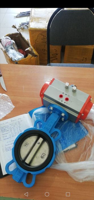 Затвор дисковый с пневмоприводом D 100