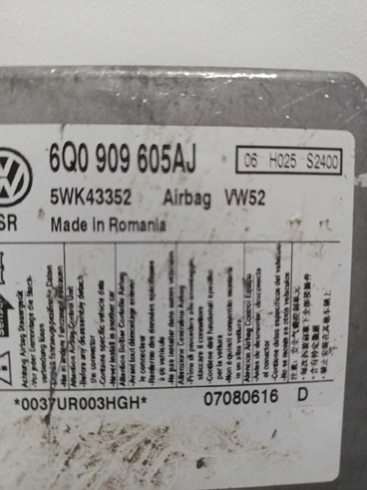 Calculator airbag, Volkswagen Caddy 3 combi (2KJ) 1.9 tdi, 6Q0909605AJ