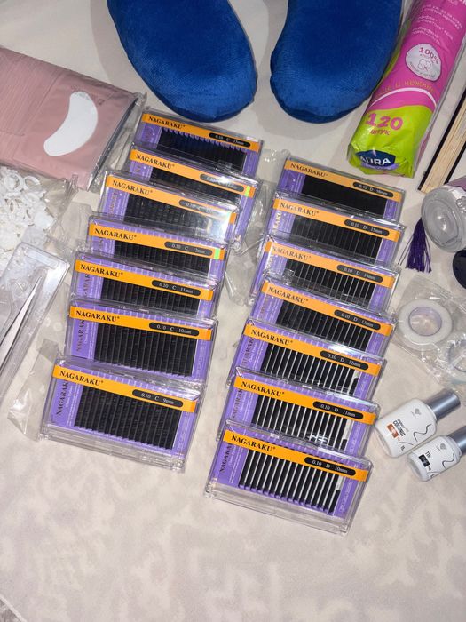 Продам готовый набор для наращивания ресниц (б/у 1 раз)