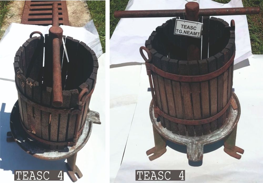 Teasc / presa / zdrobitor struguri, foarte vechi, functionabil!
