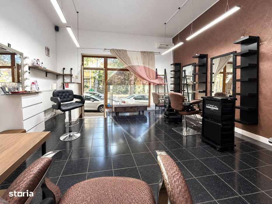 Spatiu comercial coafor complet echipat – de închiriat Ultracentral