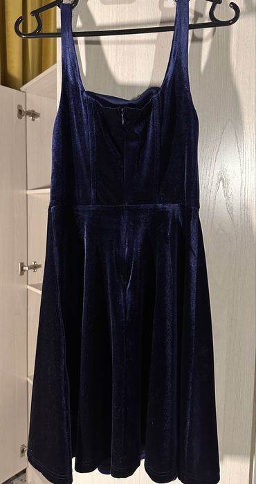 Мини платье велюр