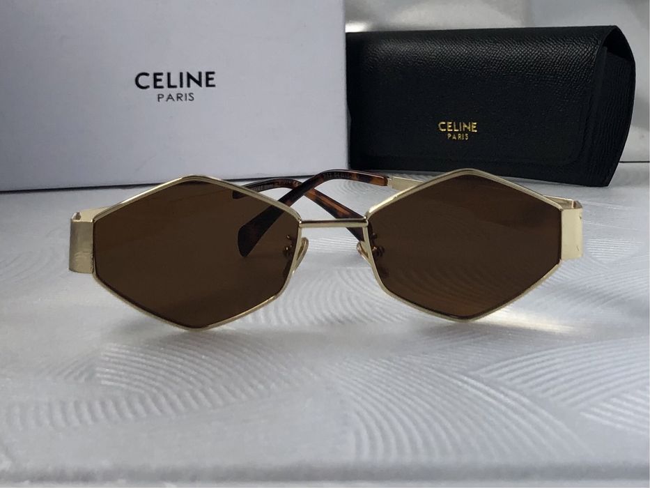 Дамски слънчеви очила ромб кафяви