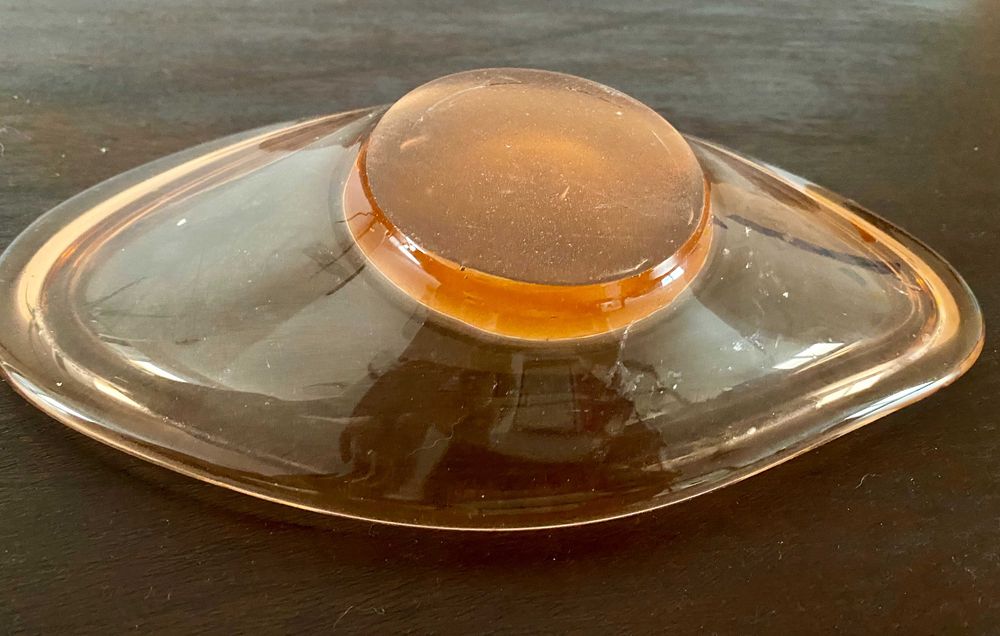 Стъклена поставка (оранжева)