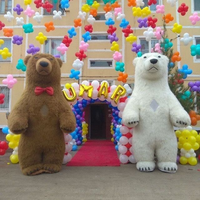 Мультфильм кахрамонлари,герои мультфильмов!!!Катта ок айиклар 3,5 метр