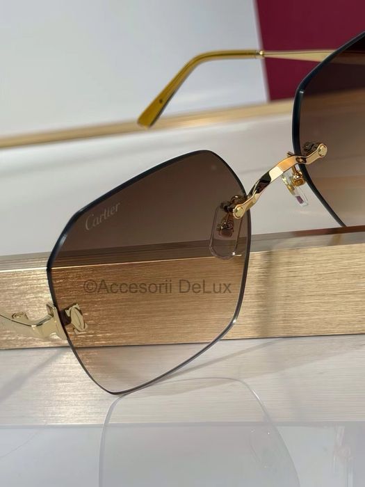 Ochelari de Soare Cartier CT0591S Full Box [Verificare Colet] Gold
