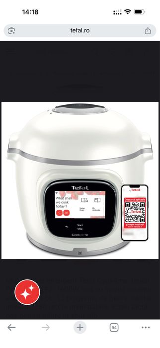 Multicooker inteligent Tefal Cook4me Touch Pro CY9441F2, 1600W