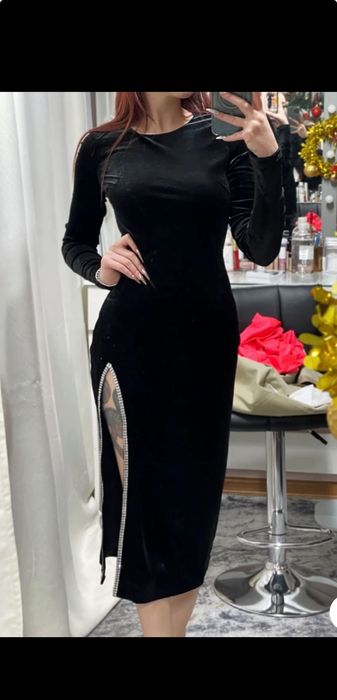 Платье велюровое