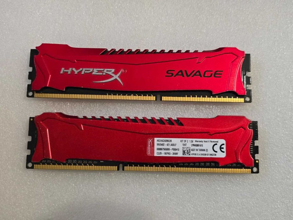 Kit Memorie RAM Kingston HyperX Savage Red 8GB (2x4GB) DDR3 1600MHz CL9 1.5V