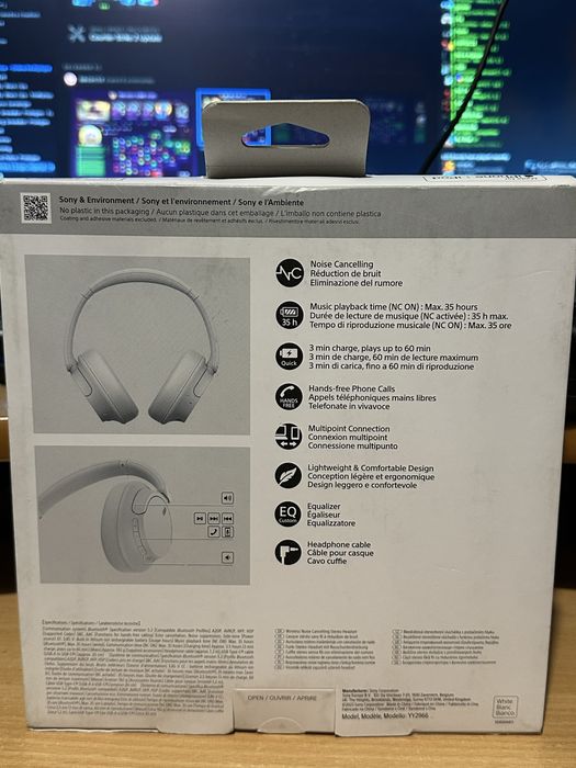 Casti Sony WH-CH720N Wireless , Noise Cancelling - White sigilate